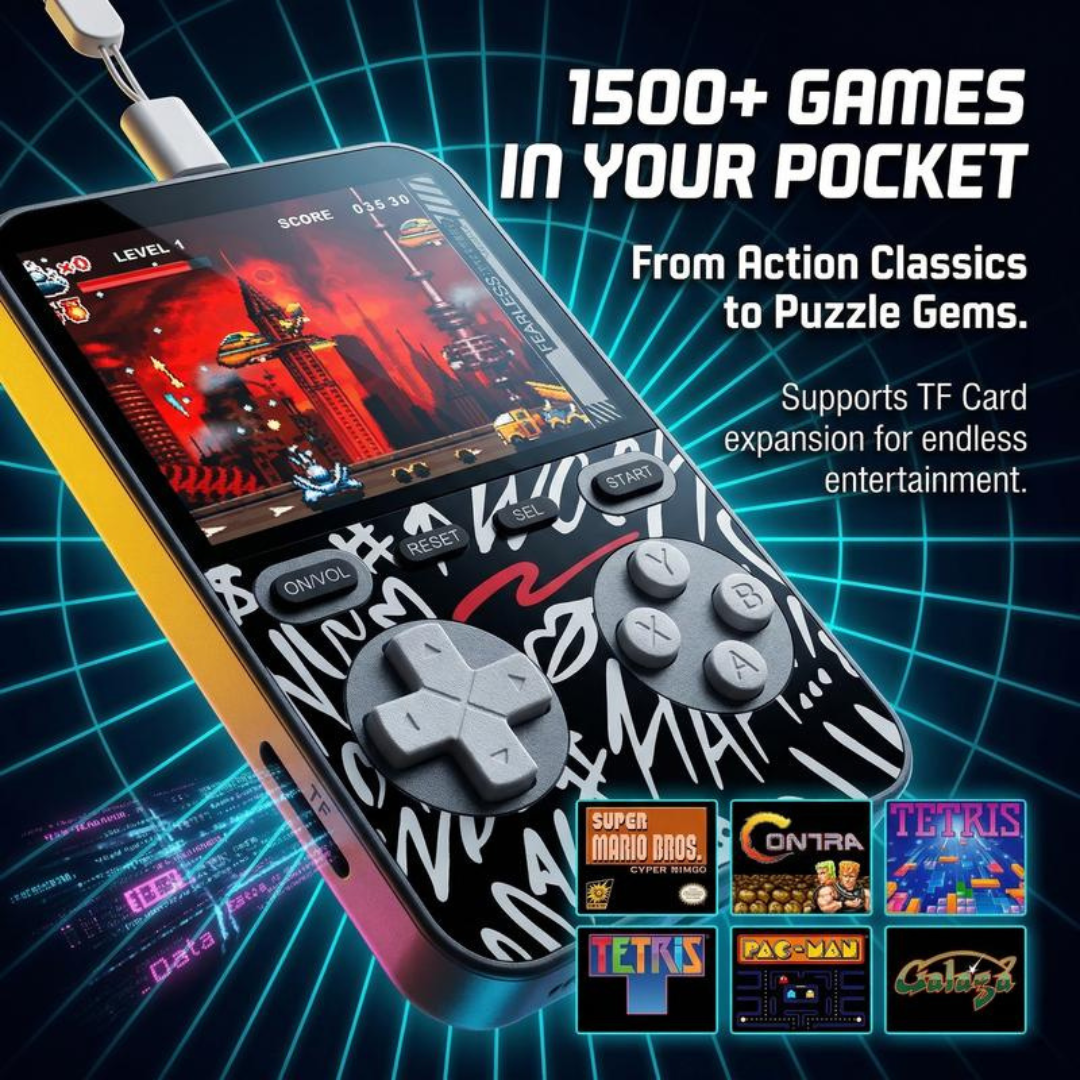 Retro Power Game Console